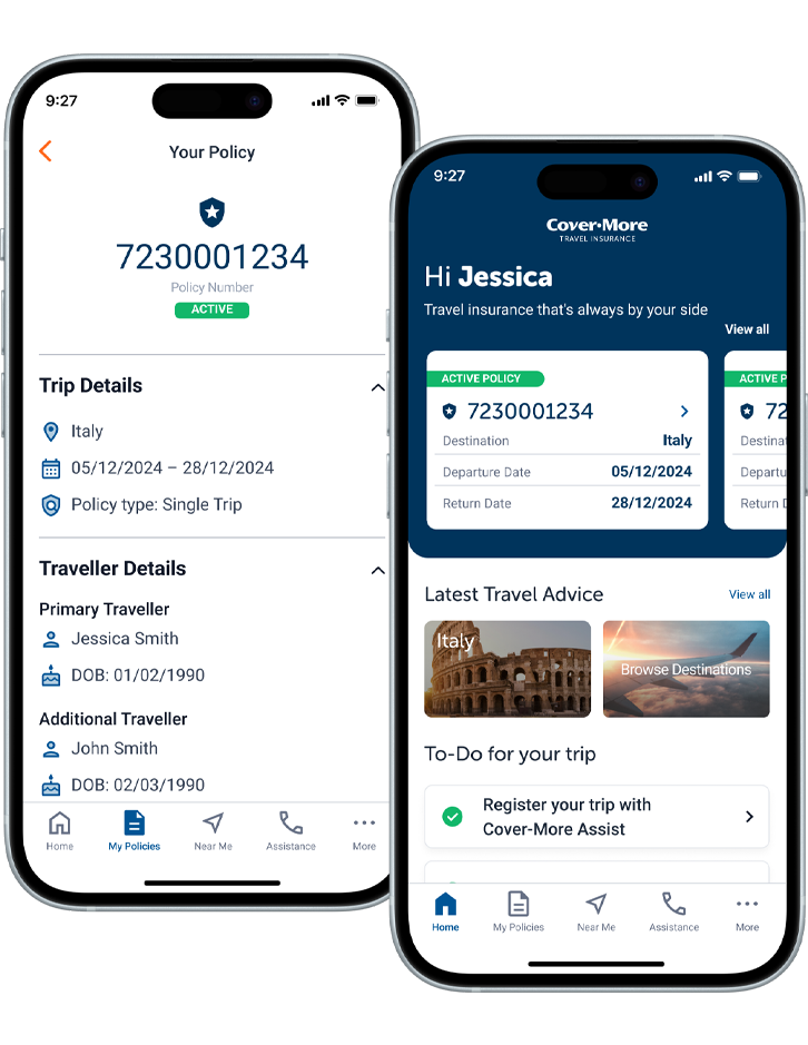 Download the CoverMore App Travel Safety App CoverMore Australia